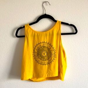 Yellow crop top
